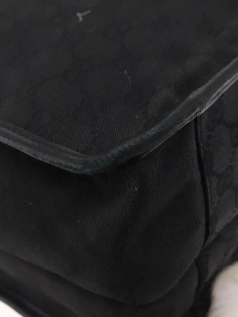 GUCCI GG Canvas Shoulder Bag Black Silver Auth ka1463 - Picture 4 of 16